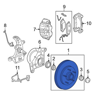 Lincoln OE - Front Disc Brake Rotor and Hub Assembly