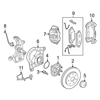 Lincoln OE - Front Suspension - Brake Components (4WD)
