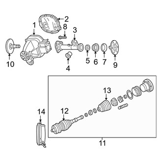 Lincoln OE - Front Suspension - Carrier & Front Axles (4WD)