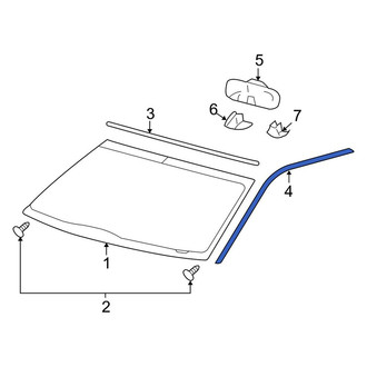 Lincoln OE - Front Left Windshield Molding