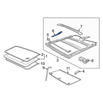 Lincoln OE - Left Sunroof Guide Rail