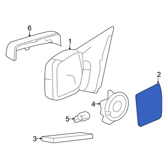Lincoln OE - Front Left Door Mirror Glass
