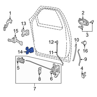 Lincoln OE - Front Left Lower Door Hinge