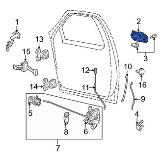 Lincoln OE - Rear Right Outer Exterior Door Handle