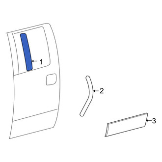 Lincoln OE - Rear Left Outer Door Window Molding