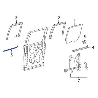 Lincoln OE - Rear Right Outer Door Window Belt Weatherstrip