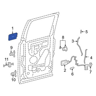 Lincoln OE - Rear Right Outer Exterior Door Handle
