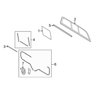 Lincoln OE - Back Glass - Glass (Sliding Window, Power Window)