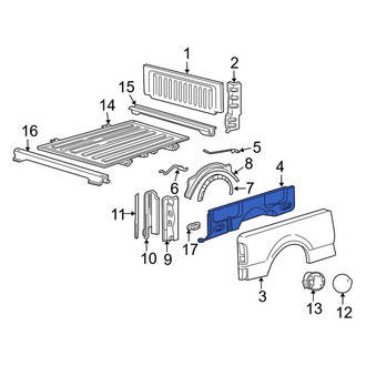 Lincoln OE - Rear Left Inner Truck Bed Panel