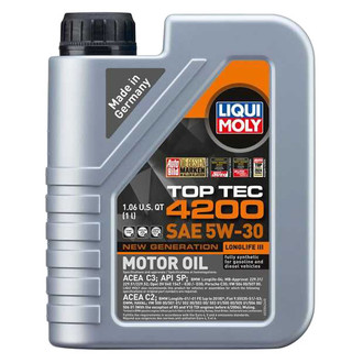 Liqui Moly® - Top Tec™ 4200 SAE 5W-30 Synthetic Motor Oil, 1 Liter (1.06 Quarts)