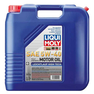 Liqui Moly® - Lecihtlauf High Tech™ SAE 5W-40 Synthetic Motor Oil, 20 Liters (21.13 Quarts)