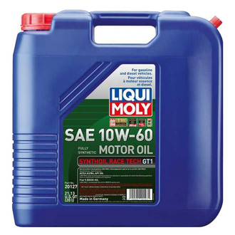 Liqui Moly® - Synthoil™ Race Tech GT1 SAE 10W-60 Synthetic Motor Oil, 20 Liters (21.13 Quarts)