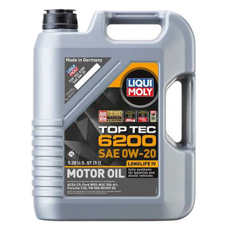 Liqui Moly® - Top Tec™ 6200 SAE 0W-20 Synthetic Motor Oil, 5 Liters (5.28 Quarts)