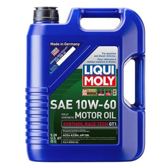 Liqui Moly® - Synthoil™ Race Tech GT1 SAE 10W-60 Synthetic Motor Oil, 5 Liters (5.28 Quarts)