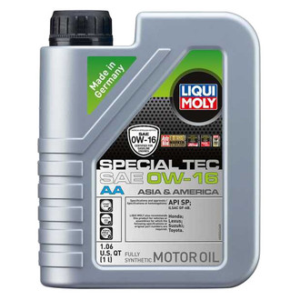 Liqui Moly® - Special Tec AA SAE 0W-16 Full Synthetic Motor Oil, 1 Liter (1.06 Quarts)