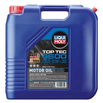 Liqui Moly® - Top Tec™ 4600 SAE 5W-30 Synthetic Motor Oil, 20 Liters (21.13 Quarts)