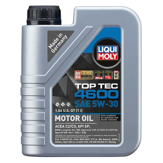 Liqui Moly® - Top Tec™ 4600 SAE 5W-30 Full Synthetic Motor Oil, 1 Liter (1.06 Quarts)