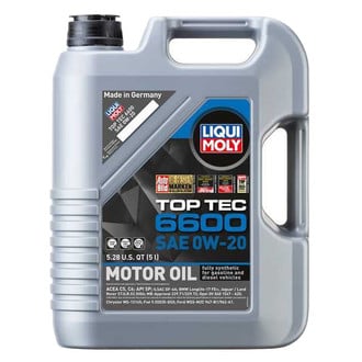 Liqui Moly® - Top Tec™ 6600 SAE 0W-20 Full Synthetic Motor Oil, 5 Liters (5.28 Quarts)