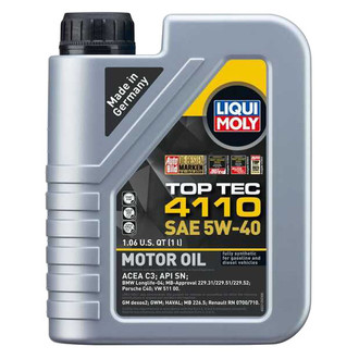 Liqui Moly® - Top Tec™ 4110 SAE 5W-40 Full Synthetic Motor Oil, 1 Liter (1.06 Quarts)