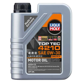 Liqui Moly® - Top Tec™ 4210 SAE 0W-30 Full Synthetic Motor Oil, 1 Liter (1.06 Quarts)