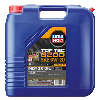 Liqui Moly® - Top Tec 6200 SAE 0W-20 Full Synthetic Motor Oil, 20 Liters (21.13 Quarts)