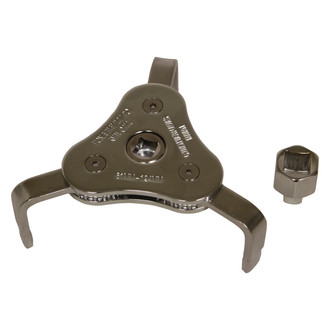 Lisle® - 61 mm to 124 mm 3 Leg Style Oil Filter Wrench with Adapter