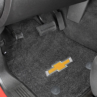 Lloyd® - Ultimat™ Custom Fit 1st Row Ebony Floor Mats With 3D Bowtie Logo
