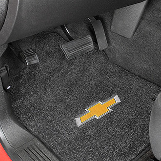 Lloyd® - Ultimat™ Custom Fit 1st Row Ebony Floor Mats With 3D Bowtie Logo