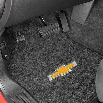 Lloyd® - Ultimat™ Custom Fit 1st Row Ebony Floor Mats With 3D Bowtie Logo