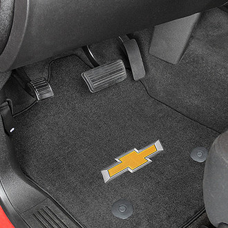 Lloyd® - Velourtex™ Custom Fit 1st Row Ebony Floor Mats With 3D Bowtie Logo