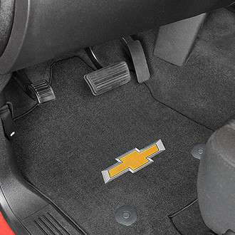 Lloyd® - Velourtex™ Custom Fit 1st Row Ebony Floor Mats With 3D Bowtie Logo