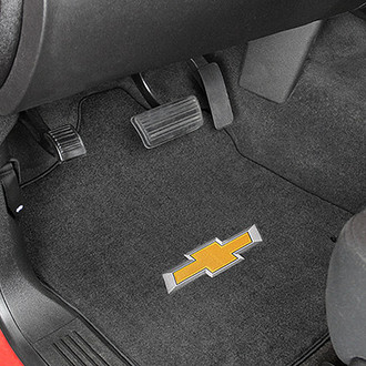 Lloyd® - Velourtex™ Custom Fit 1st Row Ebony Floor Mats With 3D Bowtie Logo