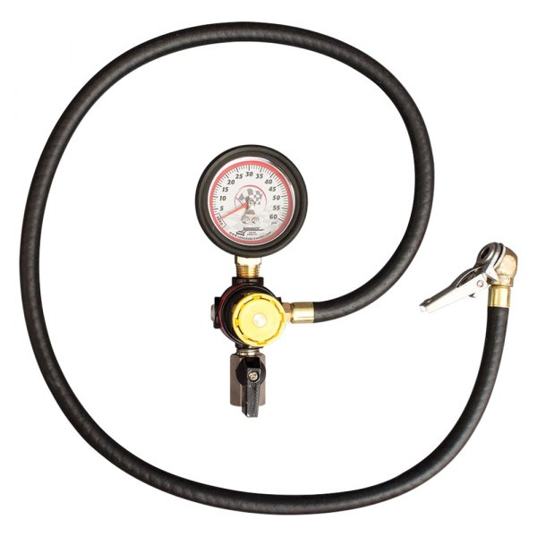 Longacre® - 0 to 60 psi Auto-Fill Dial Tire Inflator and Deflator with Hose and Clip-On Chuck