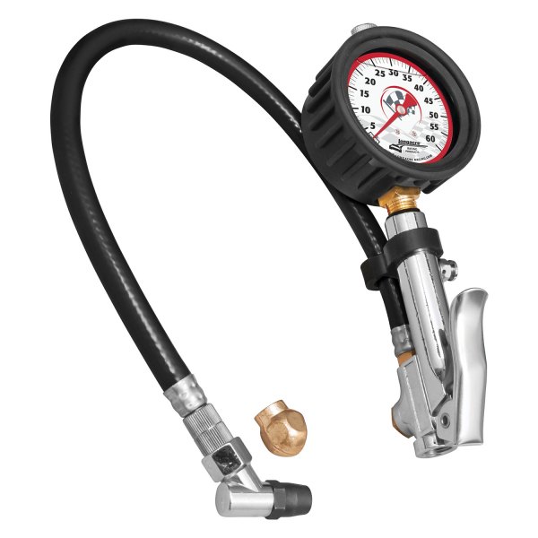 Longacre® - 0 to 60 psi Liquid Filled Glow-In-The-Dark Quick Fill Dial Tire Pressure Gauge