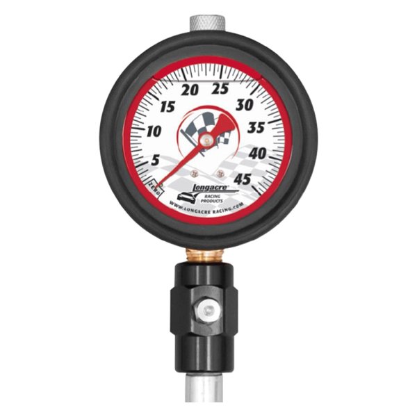 Longacre® - 0 to 45 psi Liquid Filled Glow-In-The-Dark Dial Tire Pressure Gauge