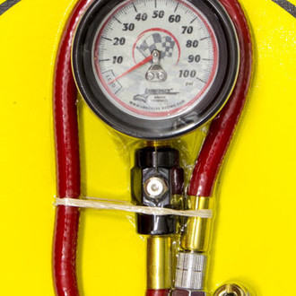 Longacre® - Deluxe™ 0 to 100 psi Glow-In-The-Dark Dial Tire Pressure Gauge