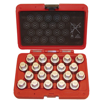 LTI Tools® - 20-piece Master Wheel Lug Nut Bolt Key Set