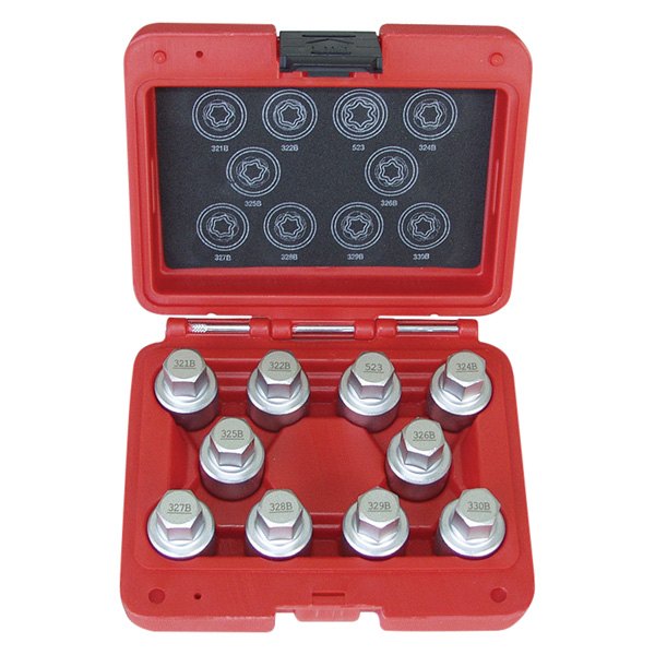 LTI Tools® - 10-piece Type-C Master Wheel Lug Nut Bolt Key Set