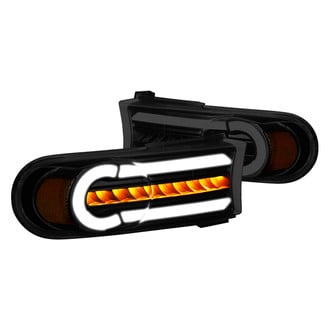 Lumen® - Sequential Black Smoke LED Turn Signal/Corner Lights with DRL