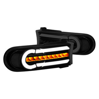 Lumen® - Sequential Black Smoke LED Turn Signal/Corner Lights with DRL