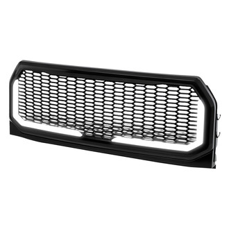 Lumen® - 1-Pc Black Honeycomb Mesh Main Grille with LED DRL Lights