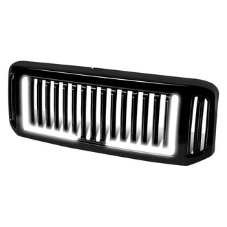 Lumen® - 1-Pc Black Vertical Billet Main Grille with LED DRL Lights