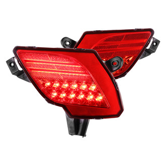 Lumen® - Red LED Rear Fog Lights with Running and Brake Light Function