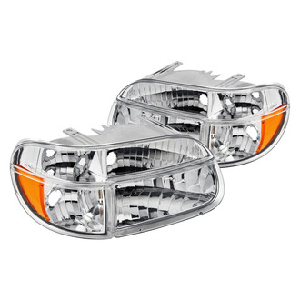 Lumen® - Chrome Euro Headlights with Corner Lights