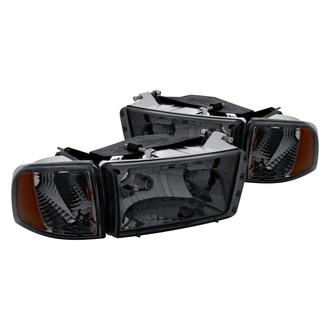 Lumen® - Chrome/Smoke Euro Headlights with Corner Lights