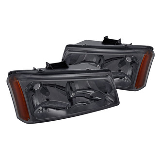 Lumen® - Chrome/Smoke Euro Headlights