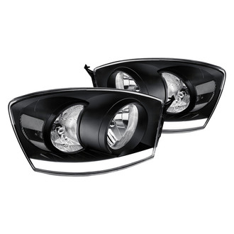 Lumen® - Black LED DRL Bar Headlights