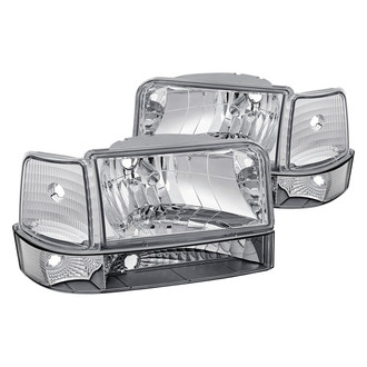 Lumen® - Chrome Euro Headlights with Bumper and Corner Lights
