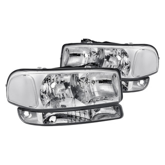 Lumen® - Chrome Euro Headlights with Bumper Lights