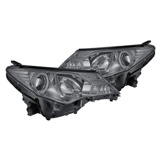Lumen® 87-1002162 - Chrome/Smoke Projector Headlights with LED DRL